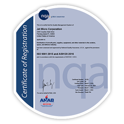 proof of AS9120 certification